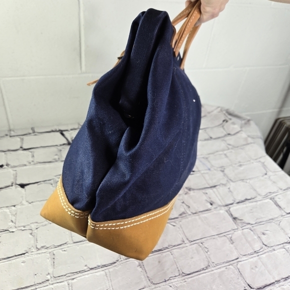 Heritage Leather Co Mason blue canvas leather doctor bag - Picture 6 of 11